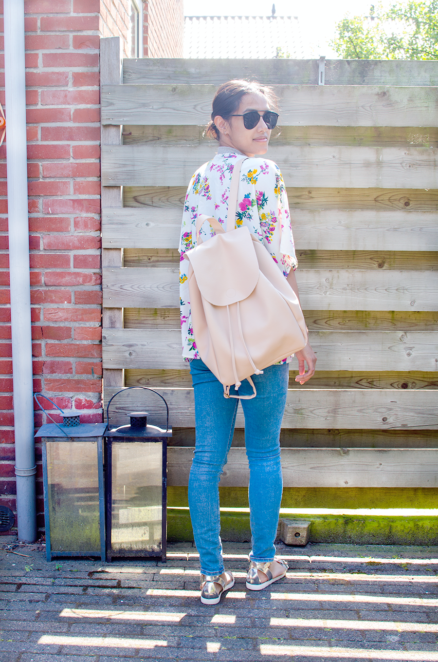 Outfit nude Primark backpack