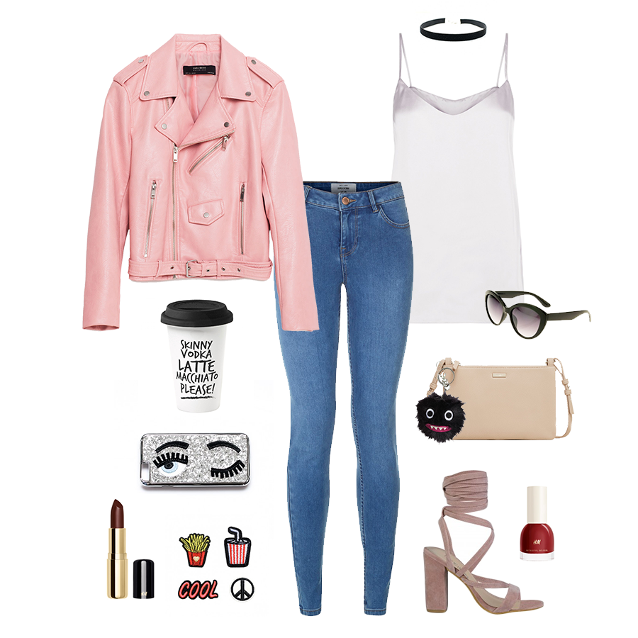 How to style pink jacket outfit 3