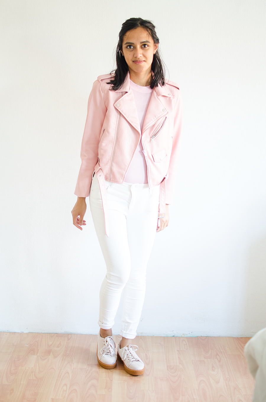 How to style pink jacket