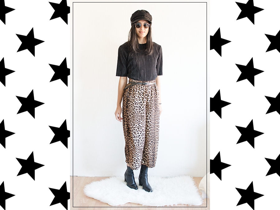 Outfit Leopard culottes