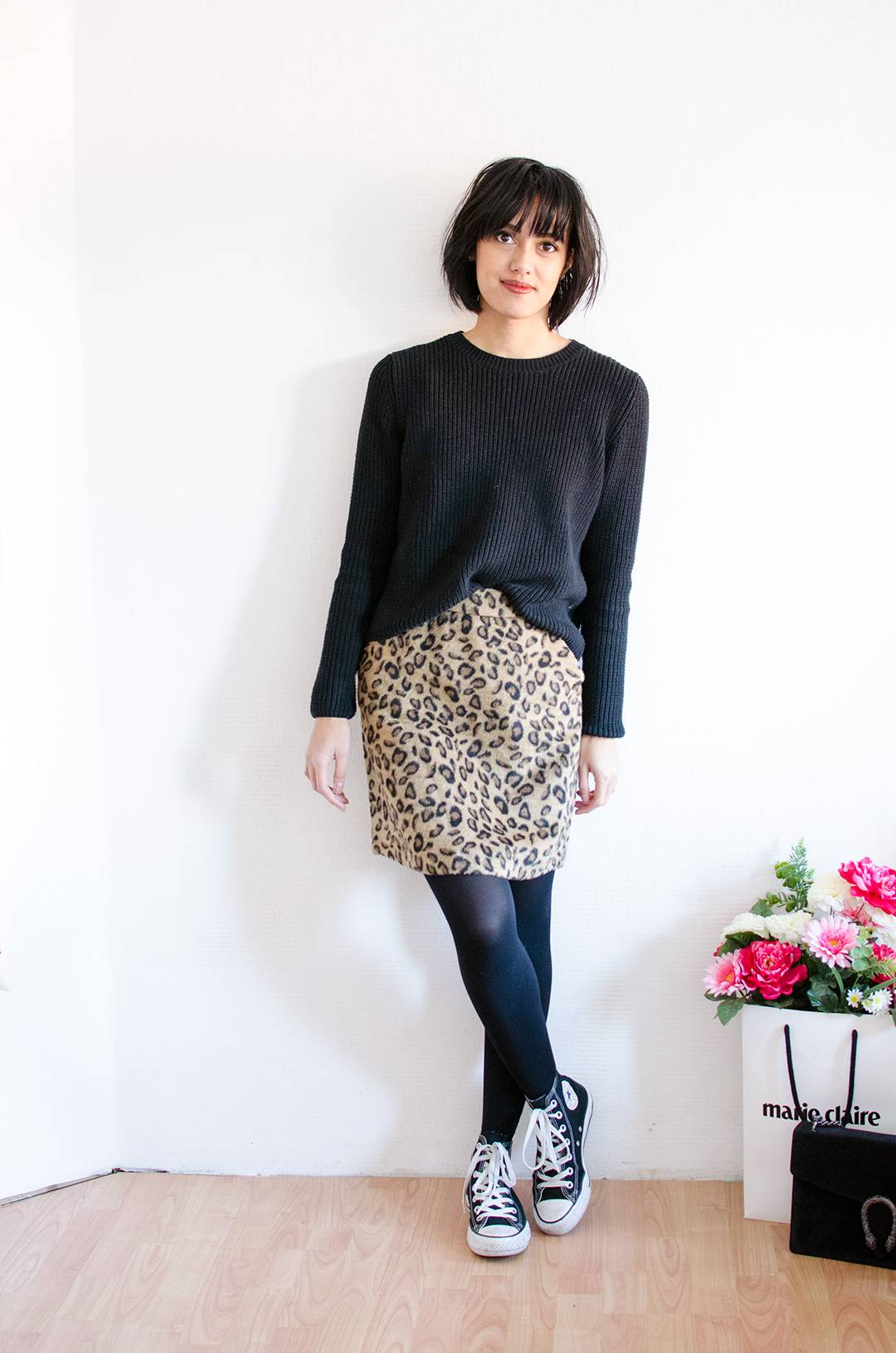 Outfit leopardprint skirt