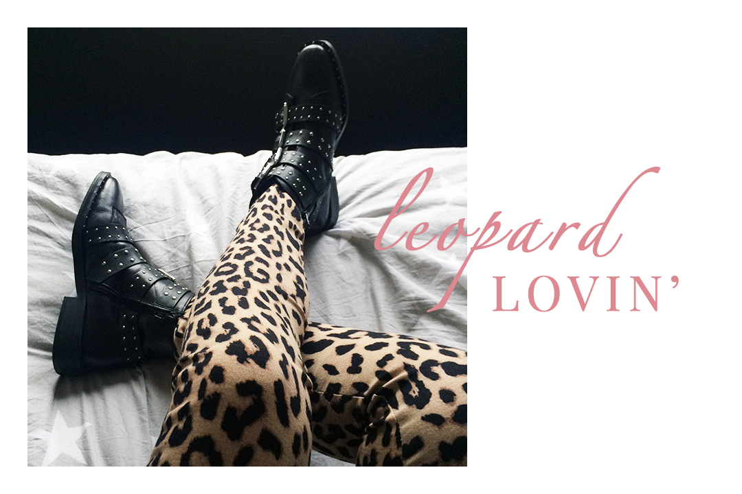 Leopard print skinny jeans