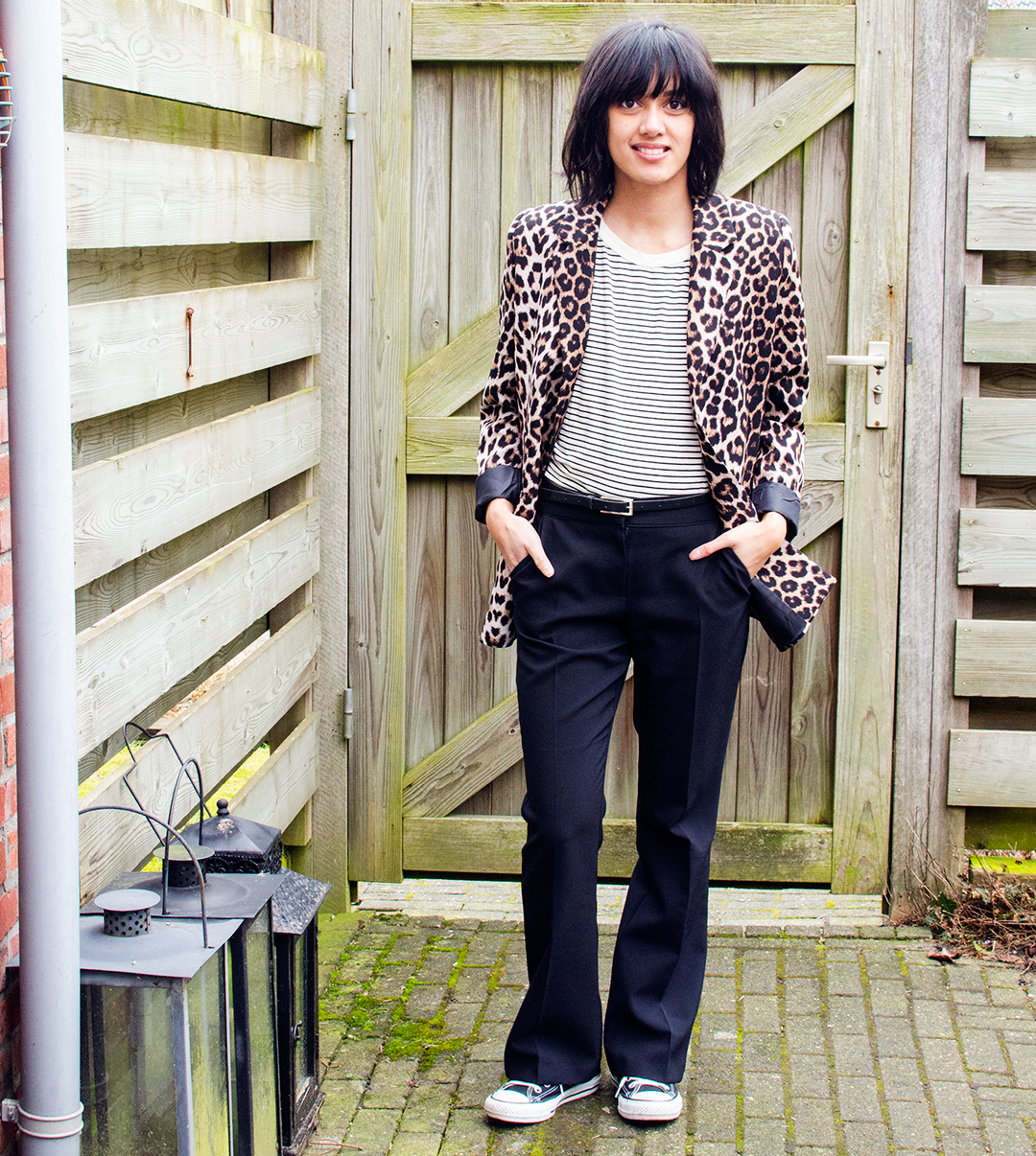 Outfit Leopard, stripes & flares